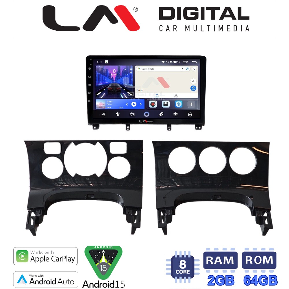 LM Digital - LM ZW8323 GPS Οθόνη OEM Multimedia Αυτοκινήτου για PEUGEOT 3008 2009>2016 & 206  2002>2006 (CarPlay/AndroidAuto/BT/GPS/WIFI)
