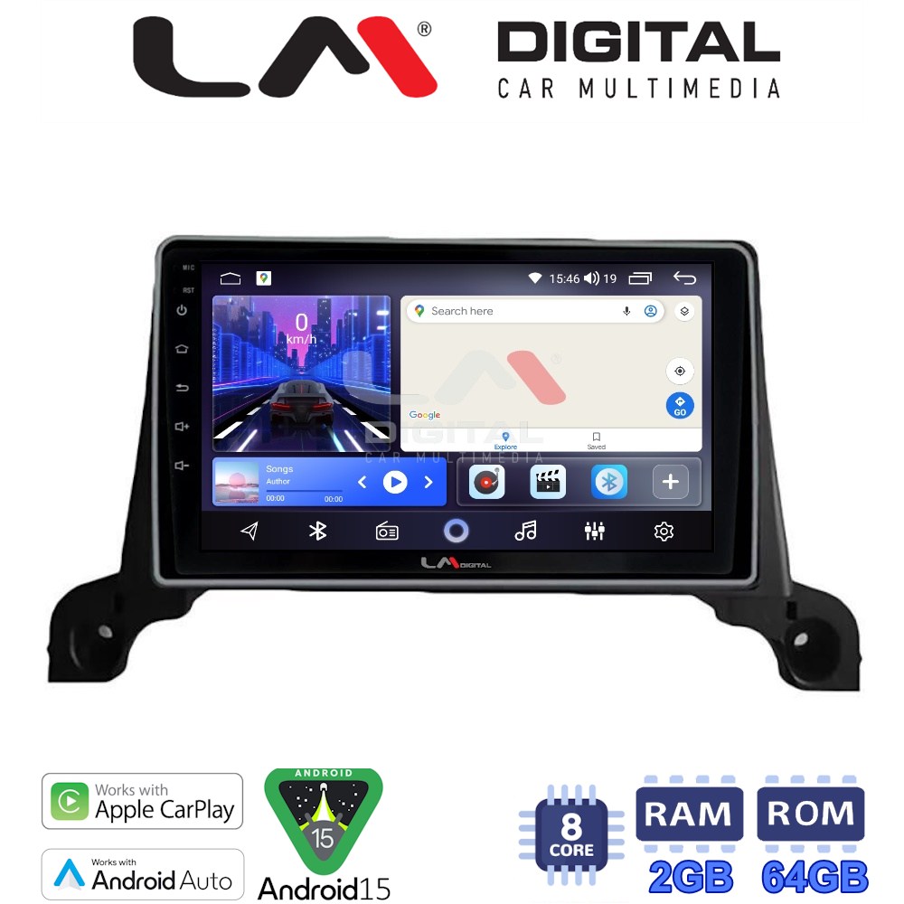LM Digital - LM ZW8324 GPS Οθόνη OEM Multimedia Αυτοκινήτου για Peugeot 3008/5008 2016> (CarPlay/AndroidAuto/BT/GPS/WIFI)