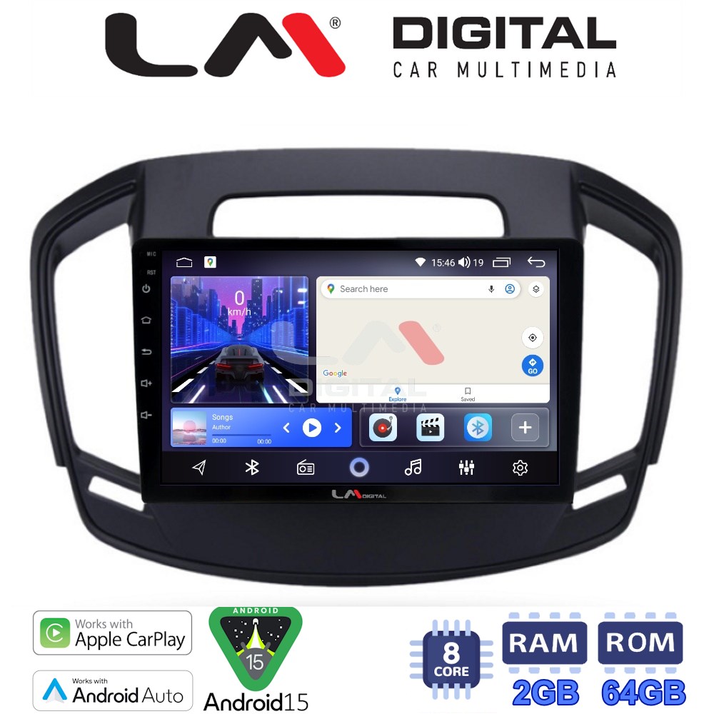 LM Digital - LM ZW8338 GPS Οθόνη OEM Multimedia Αυτοκινήτου για OPEL INSIGNIA  2014> (CarPlay/AndroidAuto/BT/GPS/WIFI)