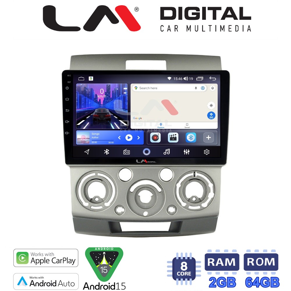 LM Digital - LM ZW8360 GPS Οθόνη OEM Multimedia Αυτοκινήτου για MAZDA BT 50  & FORD RANGER 2006>2011 (CarPlay/AndroidAuto/BT/GPS/WIFI)