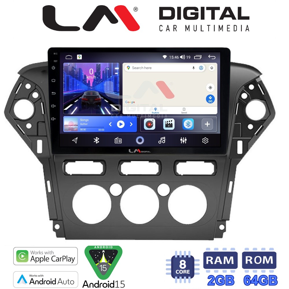 LM Digital - LM ZW8368C GPS Οθόνη OEM Multimedia Αυτοκινήτου για FORD MONDEO 2010 > 2013 (CarPlay/AndroidAuto/BT/GPS/WIFI)