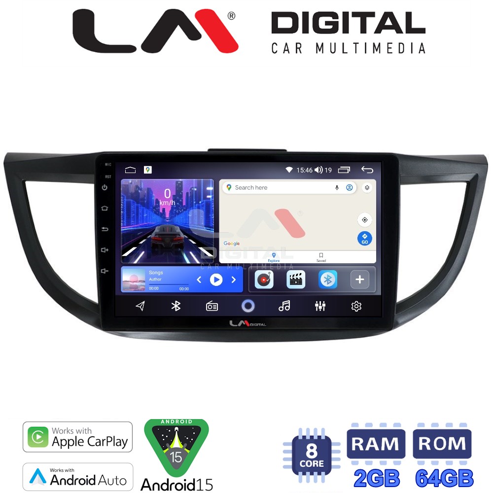 LM Digital - LM ZW8378 GPS Οθόνη OEM Multimedia Αυτοκινήτου για HONDA CRV 2013>2017 (CarPlay/AndroidAuto/BT/GPS/WIFI)