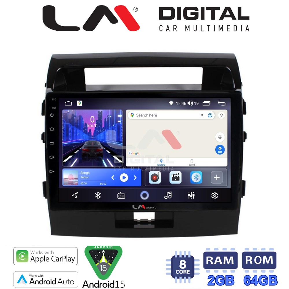 LM Digital - LM ZW8383 GPS Οθόνη OEM Multimedia Αυτοκινήτου για TOYOTA LANDCRUISER 2008>2015   (CarPlay/AndroidAuto/BT/GPS/WIFI)