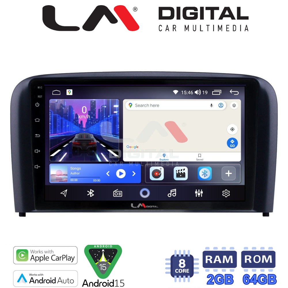 LM Digital - LM ZW8393 GPS Οθόνη OEM Multimedia Αυτοκινήτου για Volvo S80 2004 > 2006 (CarPlay/AndroidAuto/BT/GPS/WIFI)