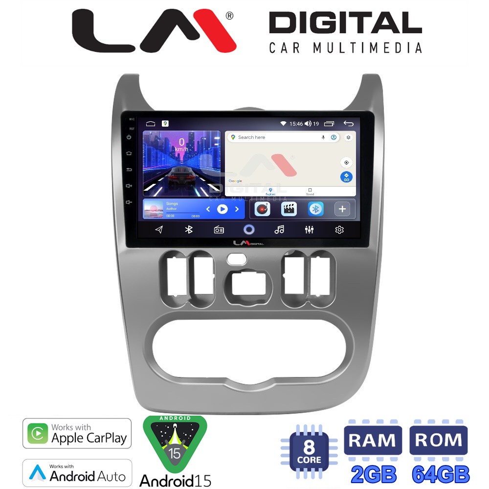 LM Digital - LM ZW8432 GPS Οθόνη OEM Multimedia Αυτοκινήτου για DACIA DUSTER 2006>2012  (CarPlay/AndroidAuto/BT/GPS/WIFI)