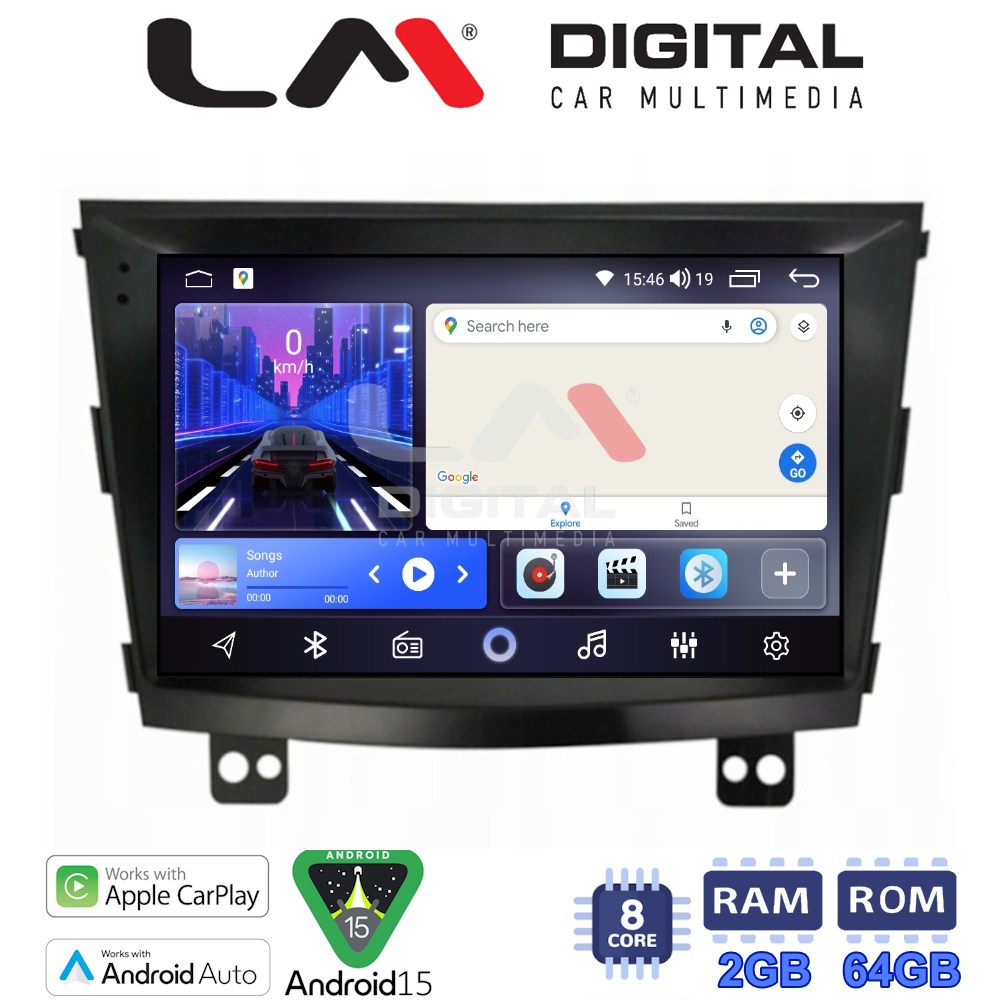 LM Digital - LM ZW8433 GPS Οθόνη OEM Multimedia Αυτοκινήτου για SsangYong Tivoli - XVL 2015 > 2019  (CarPlay/AndroidAuto/BT/GPS/WIFI)