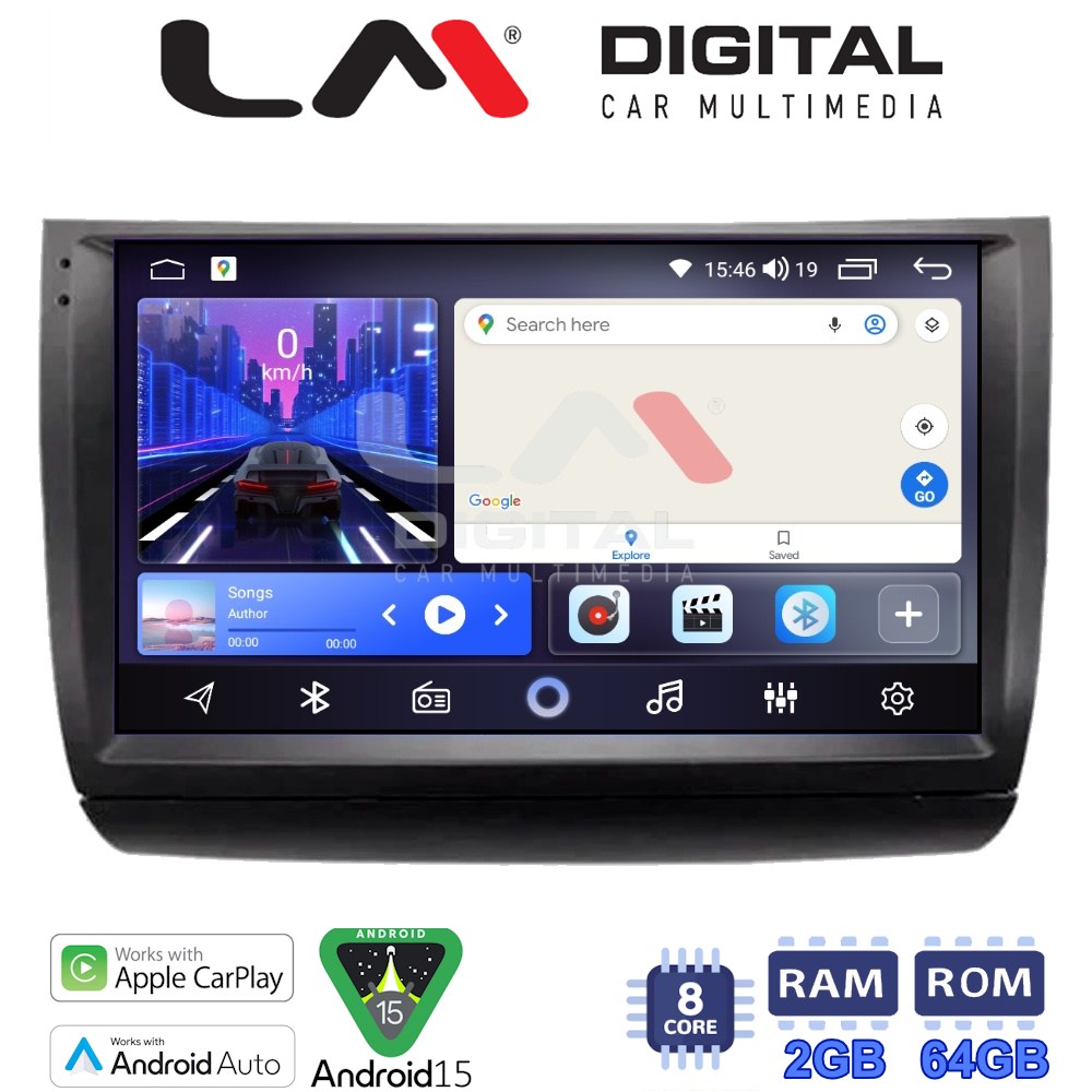 LM Digital - LM ZW8481 GPS Οθόνη OEM Multimedia Αυτοκινήτου για Toyota Prius 2002 > 2009 (CarPlay/AndroidAuto/BT/GPS/WIFI)