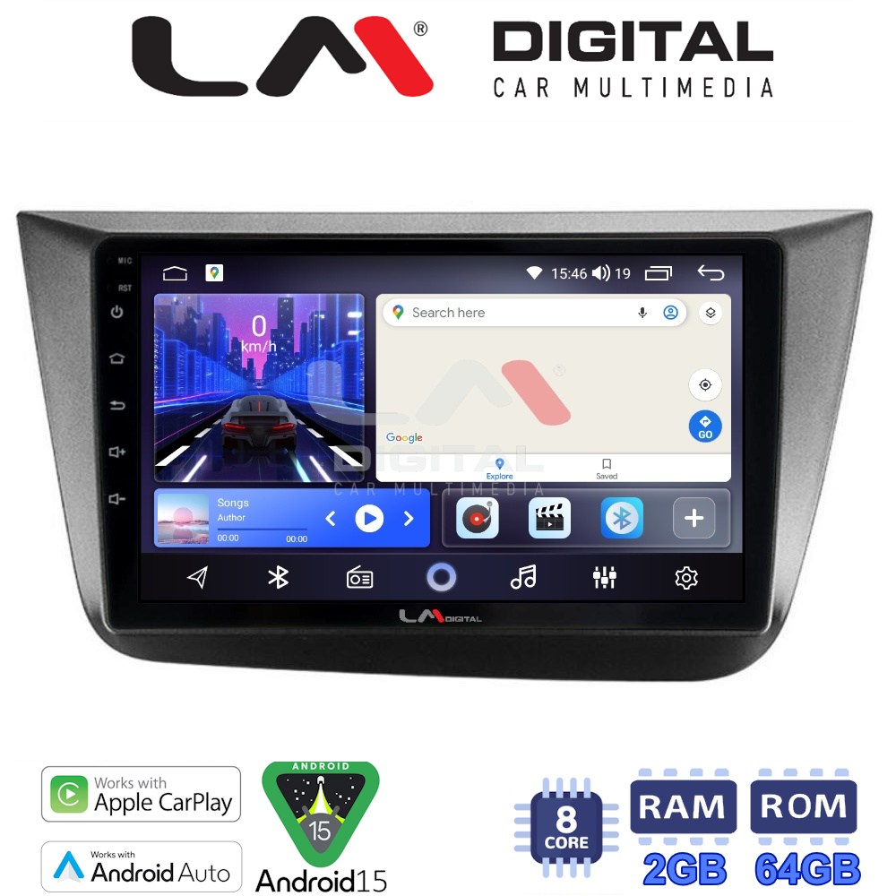 LM Digital - LM ZW8490 GPS Οθόνη OEM Multimedia Αυτοκινήτου για Seat Altea 2004 > 2015 (CarPlay/AndroidAuto/BT/GPS/WIFI)