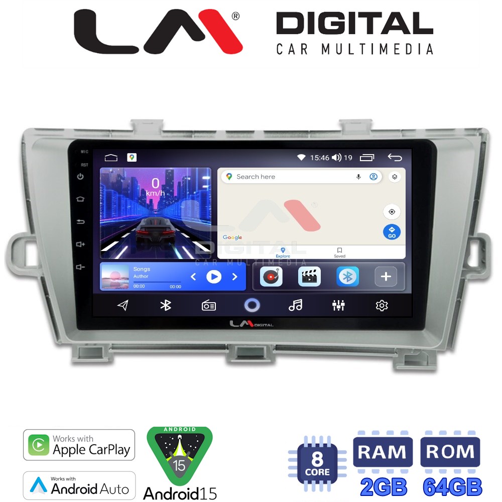 LM Digital - LM ZW8561 GPS Οθόνη OEM Multimedia Αυτοκινήτου για TOYOTA PRIUS 2009>2016 (CarPlay/AndroidAuto/BT/GPS/WIFI)