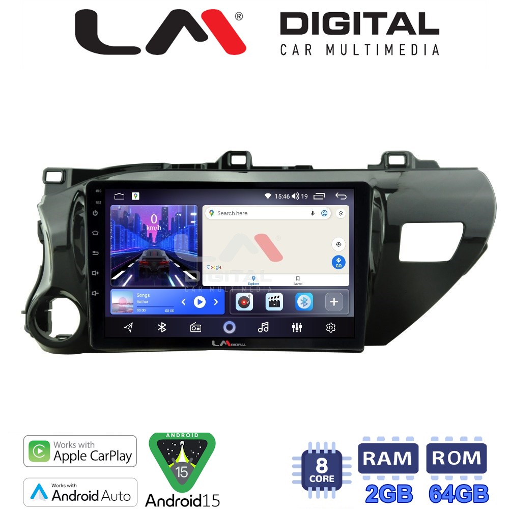 LM Digital - LM ZW8588 GPS Οθόνη OEM Multimedia Αυτοκινήτου για TOYOTA HILUX 2017>   (CarPlay/AndroidAuto/BT/GPS/WIFI)