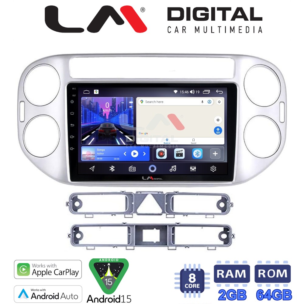LM Digital - LM ZW8590 GPS Οθόνη OEM Multimedia Αυτοκινήτου για VW TIGUAN 2007>2017 (CarPlay/AndroidAuto/BT/GPS/WIFI)
