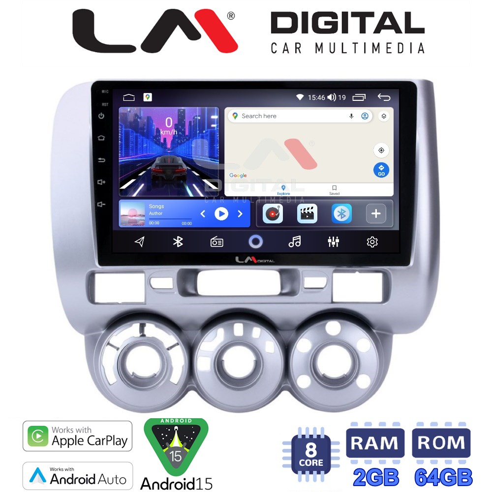 LM Digital - LM ZW8730 GPS Οθόνη OEM Multimedia Αυτοκινήτου για HONDA JAZZ 2002>2009 (CarPlay/AndroidAuto/BT/GPS/WIFI)