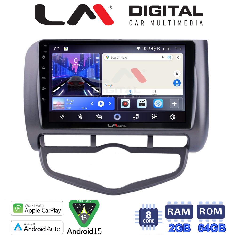 LM Digital - LM ZW8731 GPS Οθόνη OEM Multimedia Αυτοκινήτου για Honda Jazz 2003 - 2008 (CarPlay/AndroidAuto/BT/GPS/WIFI)