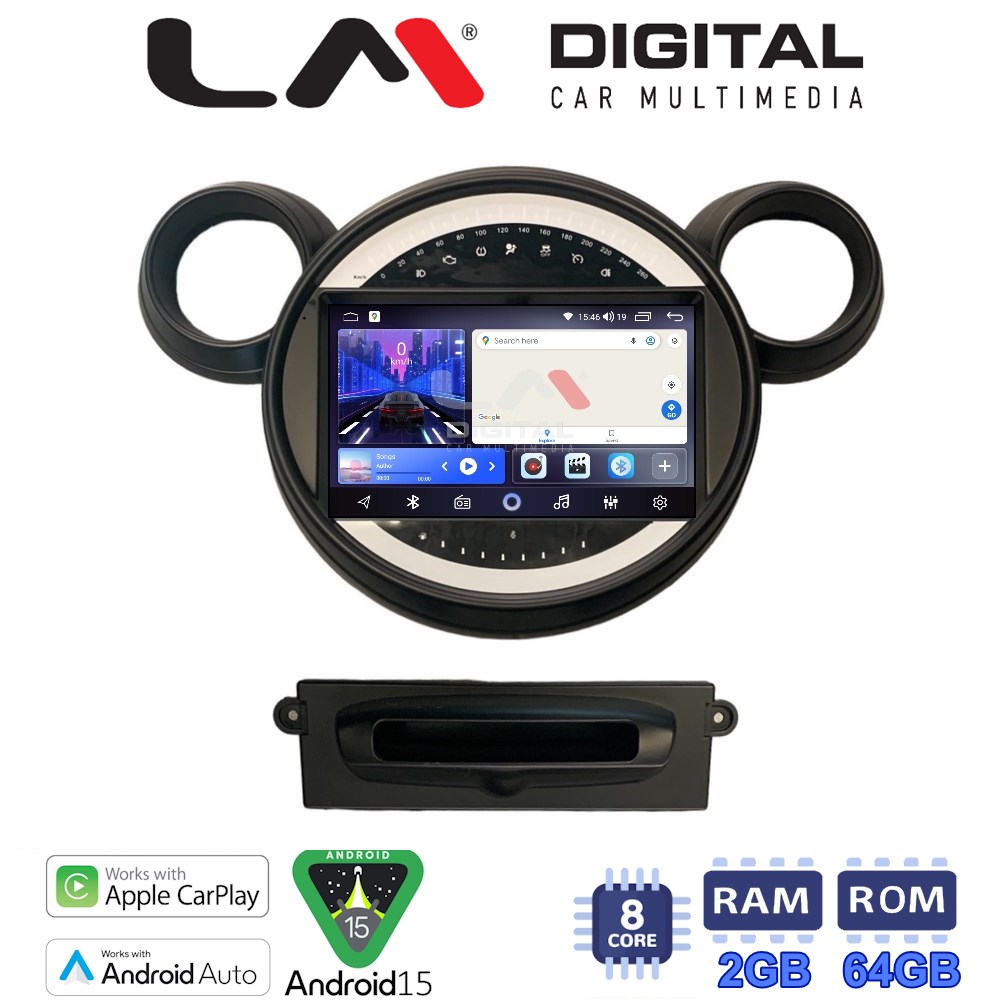 LM Digital - LM ZW8835 GPS Οθόνη OEM Multimedia Αυτοκινήτου για MINI Clubman '07>'14 & Countryman '10>'16 & Paceman '12>'16 & Cooper '07>'14 (CarPlay/AndroidAuto/BT/GPS/WIFI)