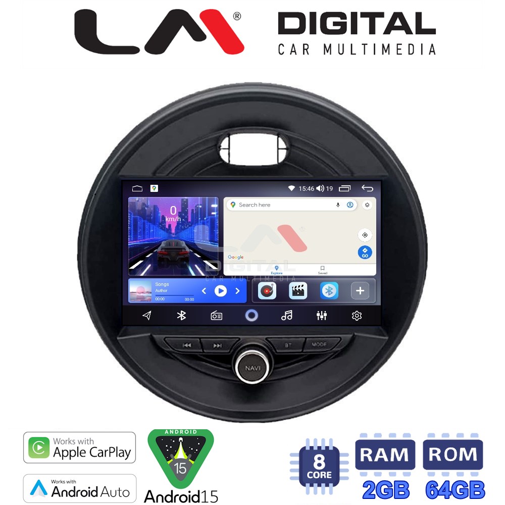 LM Digital - LM ZW8845 GPS Οθόνη OEM Multimedia Αυτοκινήτου για Mini Cooper & Clubman 2015> (CarPlay/AndroidAuto/BT/GPS/WIFI)