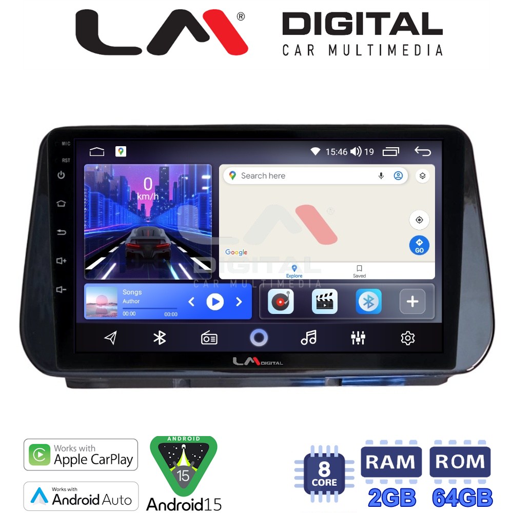 LM Digital - LM ZW8963 GPS Οθόνη OEM Multimedia Αυτοκινήτου για Hyundai Santa Fe  - IX45 2018 > 2019 (CarPlay/AndroidAuto/BT/GPS/WIFI)