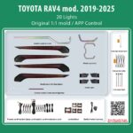 DIQ AMBIENT TOYOTA  FT04H (Digital iQ Ambient Light for Toyota RAV4 mod. 2019-2025 with 20 Lights, Dragon Scale) - Image 2