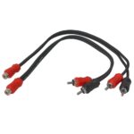 Autoconnect L1RCAY2M1FC 2 Male 1 Female Coaxial RCA Splitters  0.3m ζεύγος