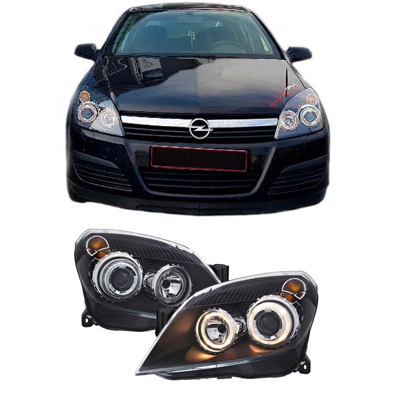 0009492-1-mprostina-fanaria-set-gia-opel-astra-h-04-09-angel-eyes-mayra-h7-h7-me-moter-depo-831-26 Μπροστινά Φανάρια Set Για Opel Astra H 04-09 Angel Eyes Μαύρα H7H7 Με Μοτέρ Depo - Image 1