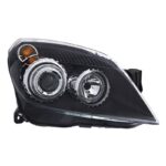 Μπροστινά Φανάρια Set Για Opel Astra H 04-09 Angel Eyes Μαύρα H7H7 Με Μοτέρ Depo - Image 3