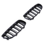 Καρδιές Μάσκας Για Bmw 3 E90 E91 08-11 M4 Look Με Διπλή Γρίλια Μαύρο Γυαλιστερό 2 Τεμάχια - Image 2