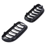 Καρδιές Μάσκας Για Bmw 3 E90 E91 08-11 M4 Look Με Διπλή Γρίλια Μαύρο Γυαλιστερό 2 Τεμάχια - Image 3