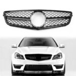Μάσκα Για Mercedes-Benz C-Class W204 07-14 Amg C63 Look Με Μονή Γρίλια Μαύρη Γυαλιστερή 1 Τεμάχιο
