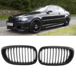 Καρδιές Μάσκας Για Bmw 3 E46 03-06 CoupeCabrio Μαύρο Ματ 2 Τεμάχια