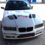 Αεραγωγοί Καπό Αυτοκόλλητοι Universal Τύπου Bmw GTR Μαύροι 33 x 11 x 1.5cm 2 Τεμάχια - Image 3