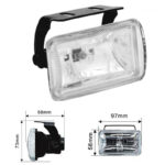 Προβολείς Ομίχλης Universal 97x58mm H3 12 Volt 55 Watt LA-1040 Λευκοί 2 Τεμάχια - Image 2