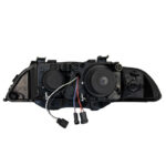 Μπροστινά Φανάρια Set Για Bmw 5 E39 95-03 Angel Eyes Facelift LCI Look ΜαύραΓκρι H7H7 Manual Carner - Image 2