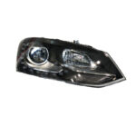 Μπροστινά Φανάρια Set Για Vw Polo 6R 6C 09-17 DRL GTI R-Look Μαύρα Με Ασημί Γραμμή H7H7 Με Μοτέρ Carner - Image 3