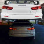 Πισινά Φανάρια Set Για Mitsubishi Lancer X 08-17 Led Bar ΚόκκινοCrystal VLAND - Image 3
