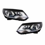 Μπροστινά Φανάρια Set Για Vw Tiguan mk1 11-15 DRL Μαύρα H7H7 Με Μοτέρ  Carner - Image 2