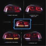 Πισινά Φανάρια Set Για Vw Golf VI (6) 08-12 Full Led Dynamic GTI R20 Look Σκούρο ΚόκκινοΛευκό VLand - Image 3