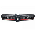 Μάσκα Για Vw Golf VII (7.5) 16-19 GTI Look Κυψελωτή Με Κόκκινο Σιρίτι Και Βάση Αισθητήρα 1 Τεμάχιο - Image 2
