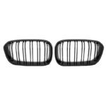 Καρδιές Μάσκας Για Bmw 1 F20  F21 15-19 M4 Look Με Διπλή Γρίλια Με 12 Γραμμές Μαύρο Γυαλιστερό 2 Τεμάχια