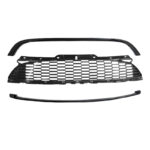 Μάσκα Για Mini Cooper 06-14 R56  R57  R55 SJCW Κυψελωτή Γυαλιστερή Μαύρη 3 Τεμάχια - Image 2