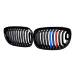 Καρδιές Μάσκας Για Bmw 3 E46 03-06 CoupeCabrio Tri-color  Μαύρο Γυαλιστερό 2 Τεμάχια - Image 2