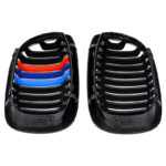 Καρδιές Μάσκας Για Bmw 3 E46 03-06 CoupeCabrio Tri-color  Μαύρο Γυαλιστερό 2 Τεμάχια - Image 4