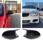 Καπάκια Καθρεφτών Για Bmw 1 E87E81E82E88 3 E90 E91 05-08  E92 E93 06-10 M3M4 Look Μαύρο Γυαλιστερό 2 Τεμάχια