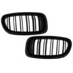 Καρδιές Μάσκας Για Bmw 5 F10  F11  F18 10-16 M4 Look Με Διπλή Γρίλια Μαύρο Γυαλιστερό V.2 2 Τεμάχια - Image 2