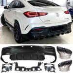 Diffuser Πίσω Προφυλακτήρα Για Mercedes-Benz GLE Coupe C167 SUV 2019+ Amg Look Για Amg Sport Line Προφυλακτήρες Σετ Με Μαύρες Μπούκες