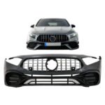 Μπροστινός Προφυλακτήρας Για Mercedes-Benz A-Class W177 Hatchback  V177 Sedan 18+ Amg A45 Look Με Μάσκα Panamericanal & Canards