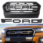 ΜΑΣΚΑ ΓΙΑ FORD RANGER T8 2019+ WILD TRAK ΦΩΤΙΖΟΜΕΝΗ ΜΕ LED ΜΑΥΡΟ ΜΑΤ