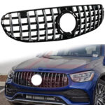 Μάσκα Για Mercedes-Benz GLC-Class X253 19+ Facelift GTR Panamericana Design ΜαύροΧρώμιο