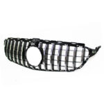 Μάσκα Για Mercedes-Benz C-Class W205 14-18 GT Amg Panamericana Look 360° Με 14 Γραμμές ΜαύροΧρώμιο 1 Τεμάχιο - Image 3