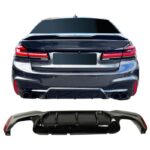 Diffuser Πίσω Προφυλακτήρα Για Bmw 5 G30G31 17+ M-Packet Γυαλιστερό Μαύρο Με 2 Διπλές Τρύπες Εξάτμισης Αριστερά & Δεξιά Από Abs Πλαστικό 1 Τεμάχιο