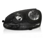 Φανάρι Μπροστινό Αριστερό Για Vw Golf V (5) 03-08 Μαυρο GTI H7H7 Με Μοτέρ TYC