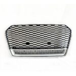 Μάσκα Για Audi A6 4G C7 Facelift 15-18 RS6 Look Κυψελωτή ΧρώμιοΜαύρο 1 Τεμάχιο
